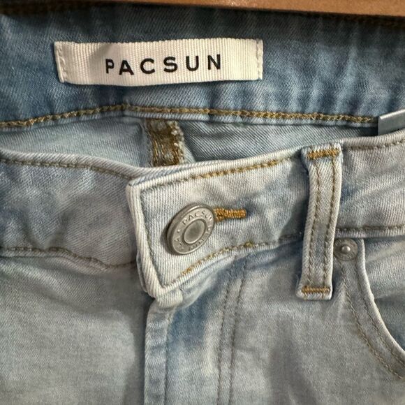 PacSun Skinny Jeans Premium Denim Light Wash Cotton Spandex Stretch - Picture 2 of 5
